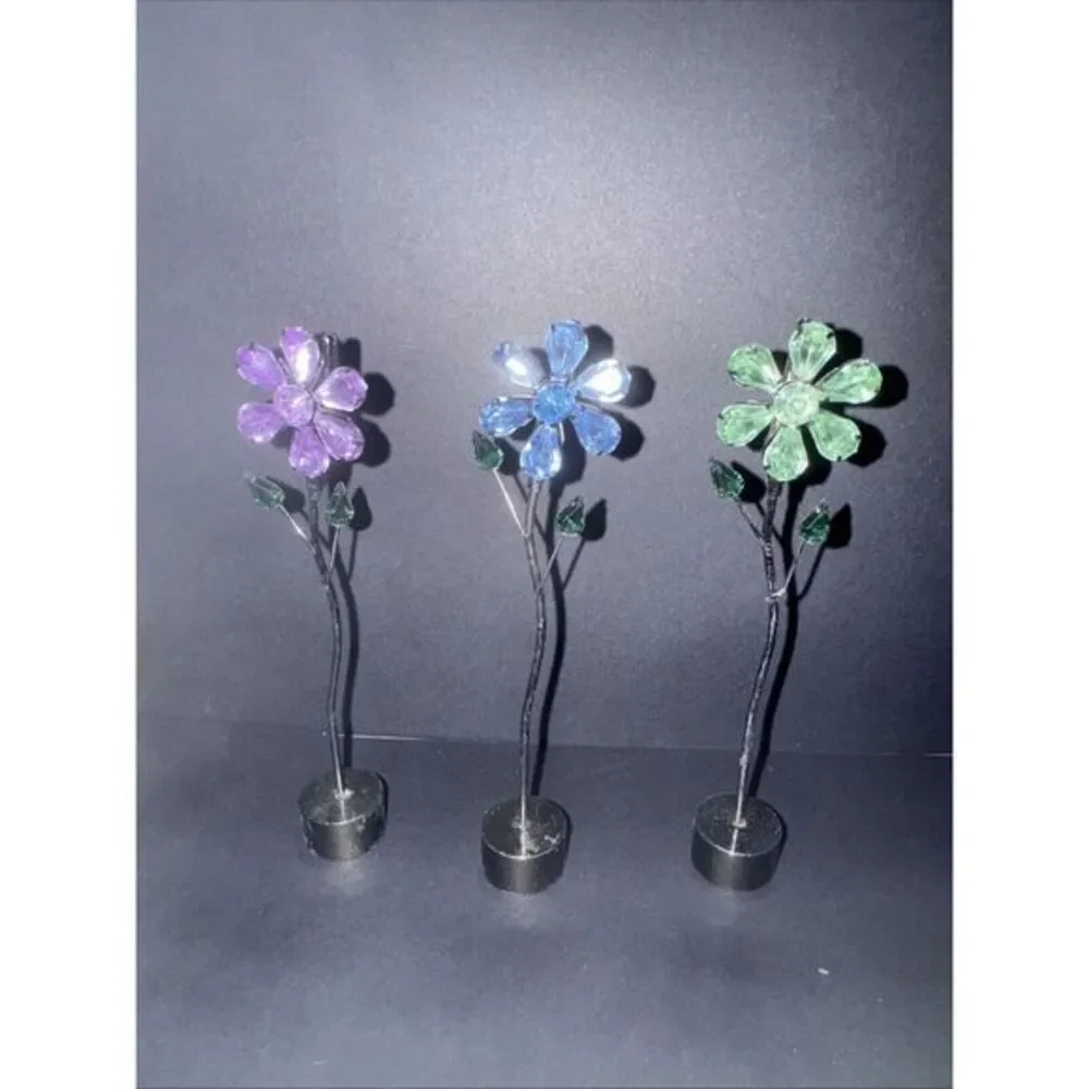Vintage Set of‎ 3 Flower  Photo Holders Pier 1